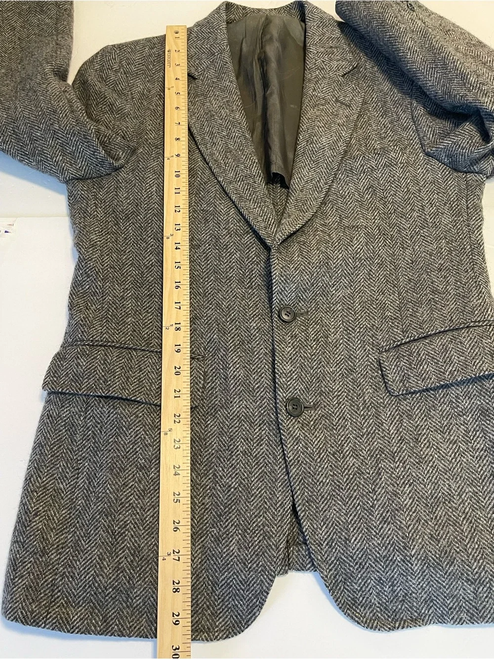 Ira Michael Jacket Blazer Sports Coat Tweed 40R Wool Made In USA Gray Classic